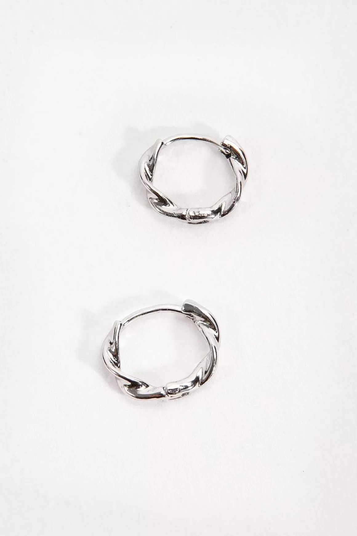 Soul Jewellery Silver Tone Twist Hoop Earrings New