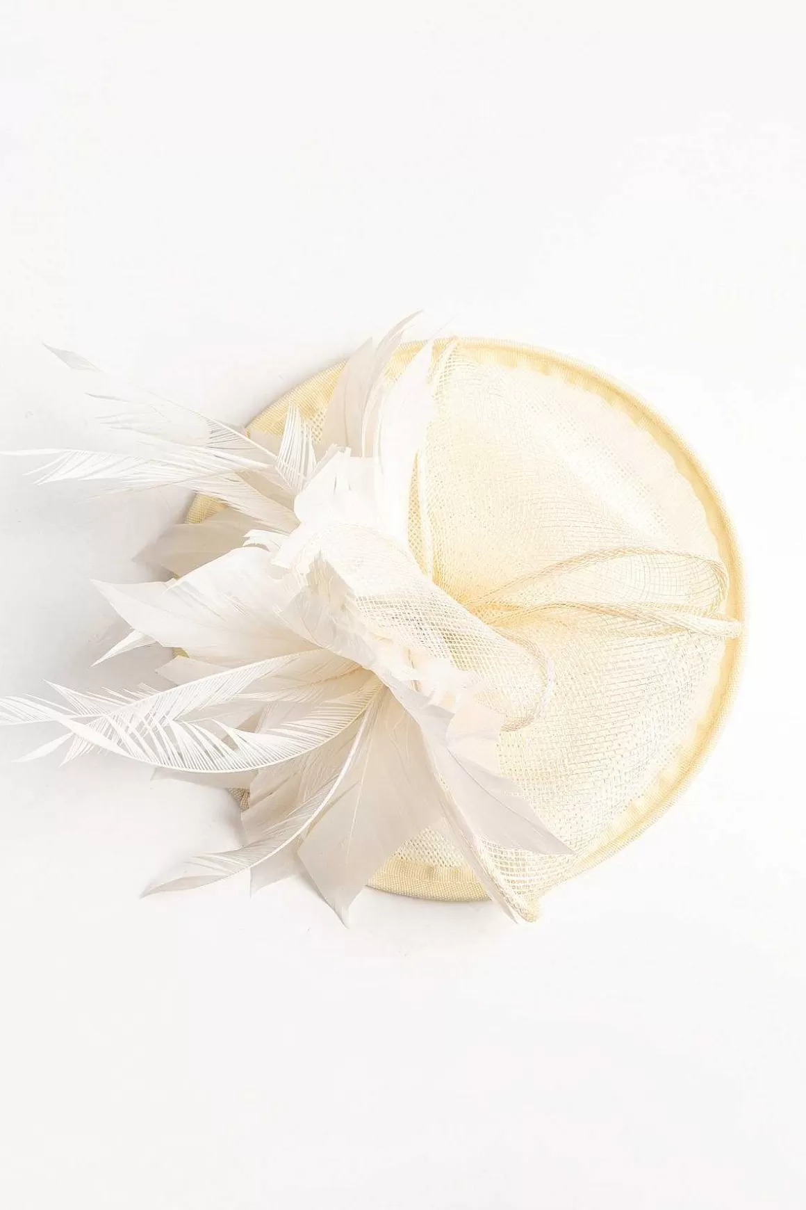 SOUL Accessories Sinamay Feather Fascinator In Cream Online