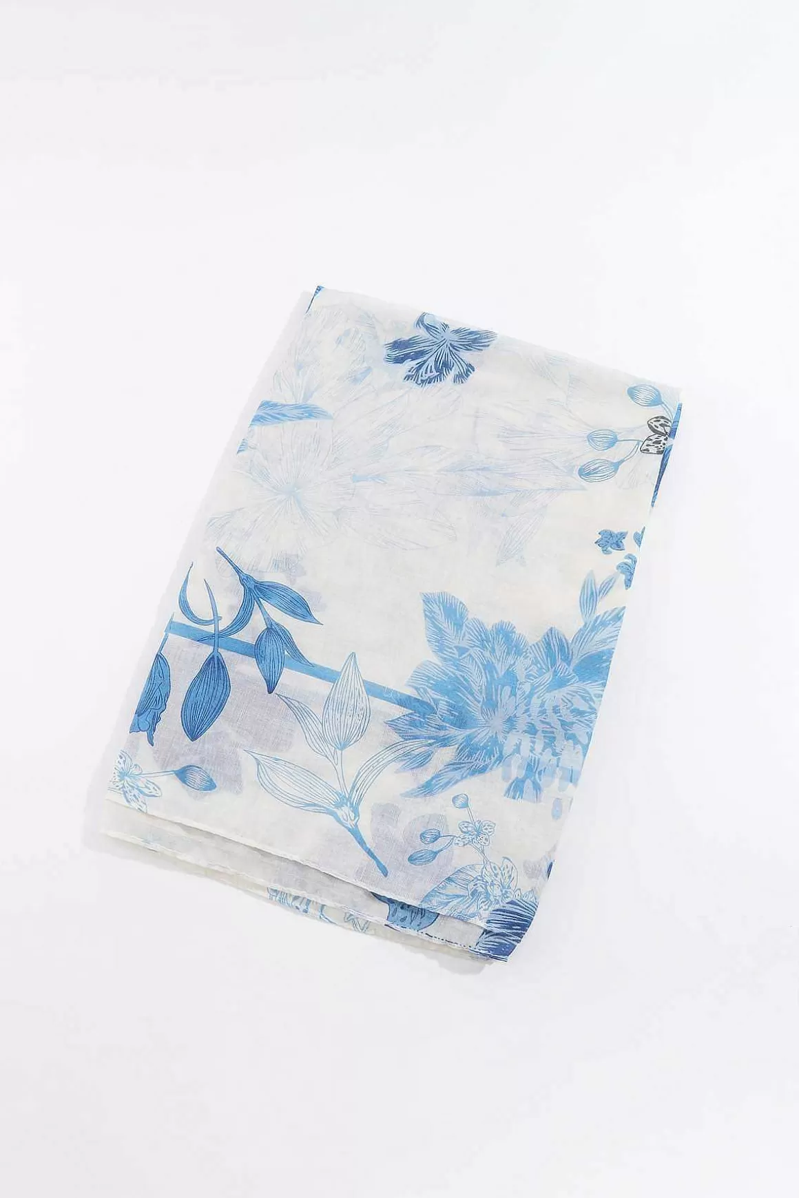 SOUL Accessories Soft Floral Scarf In Blue Sale