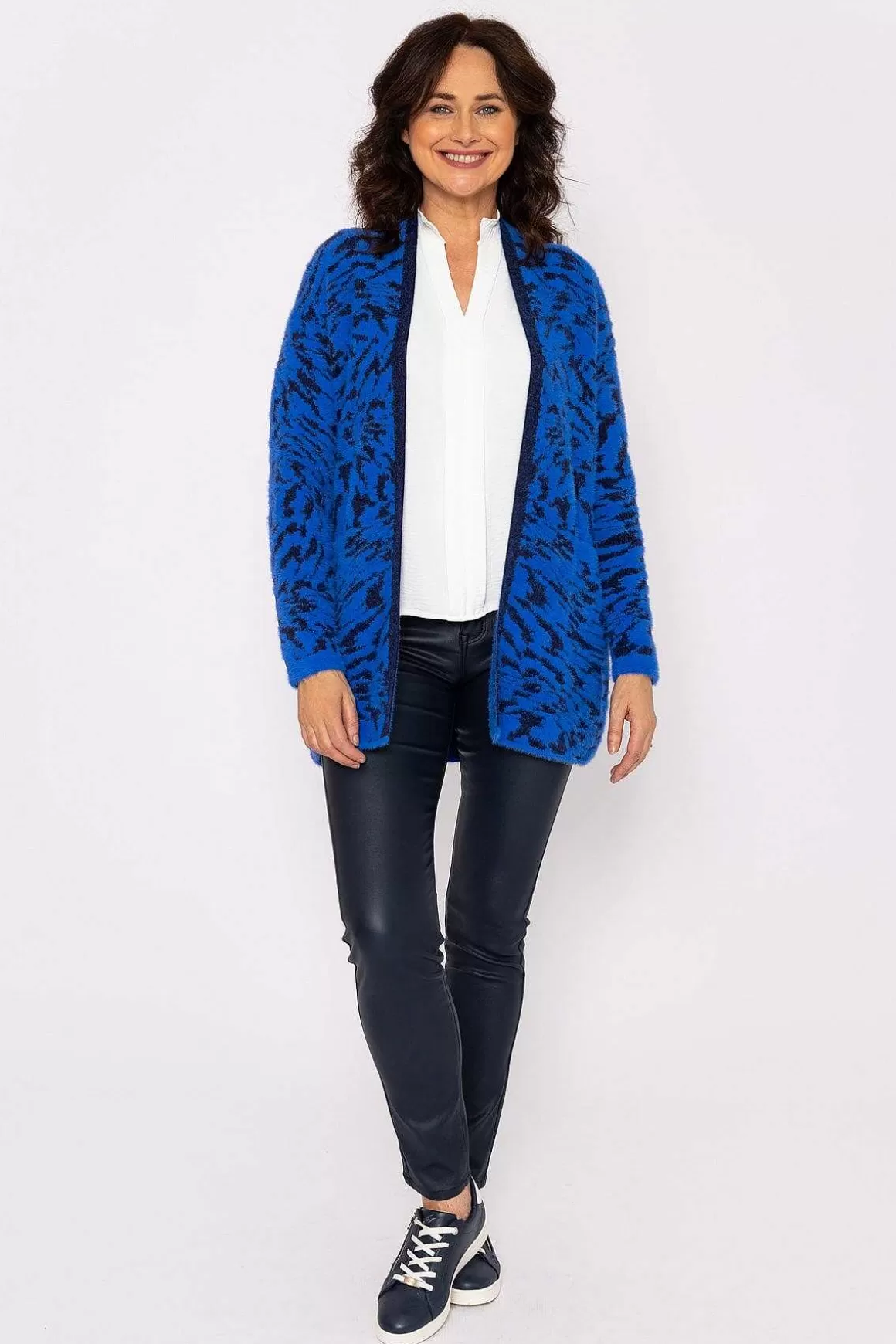 Voulez Vous Soft Touch Cardigan In Blue Discount