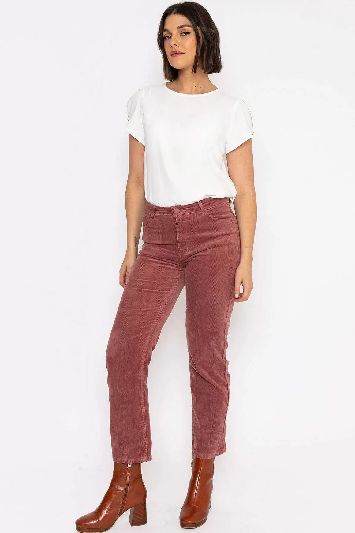 Oraije Solange Velvet Pants In Pink Outlet