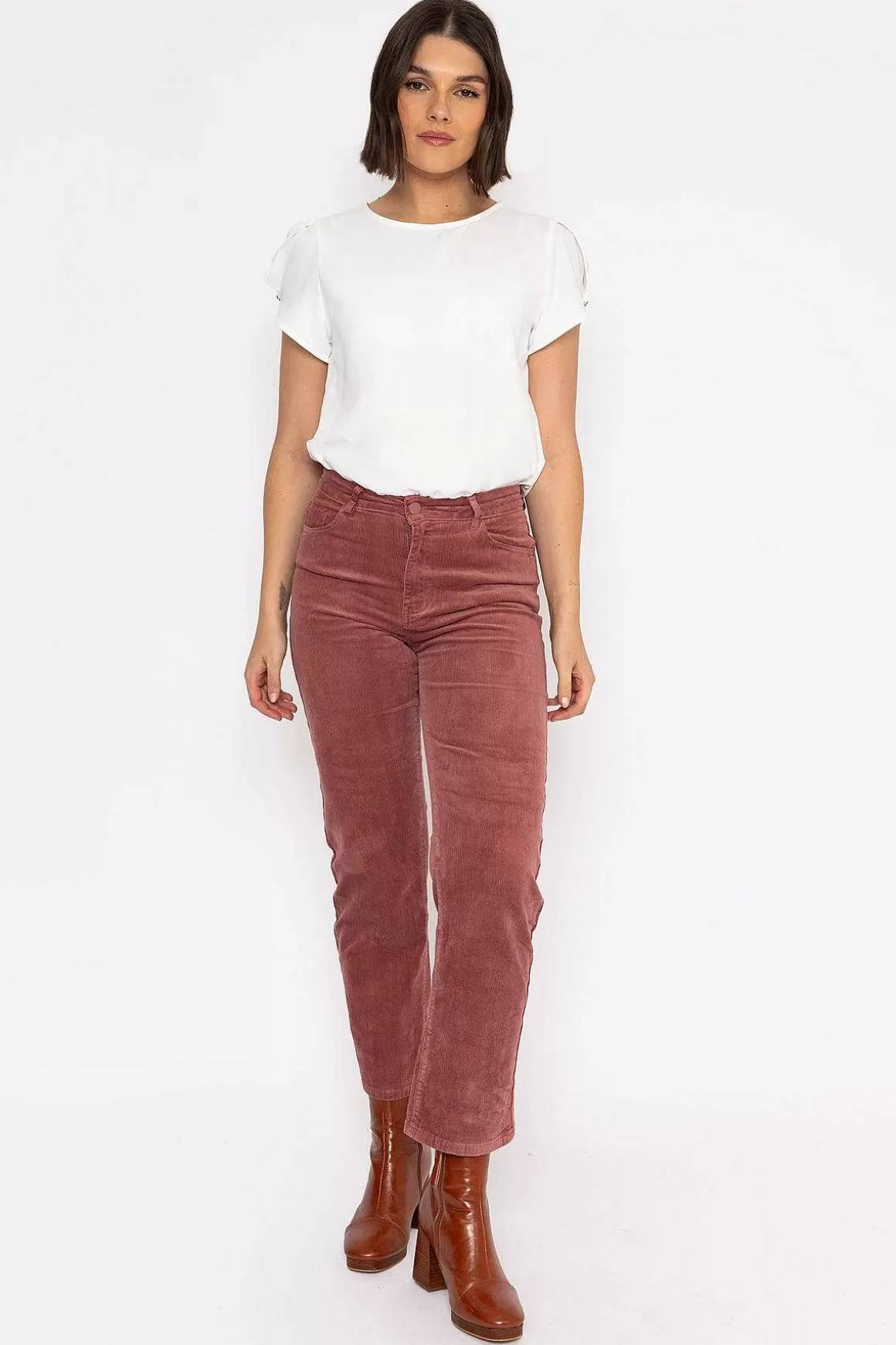 Oraije Solange Velvet Pants In Pink Outlet