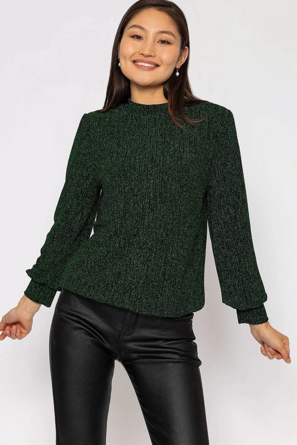 Pala D'oro Sparkle Top In Green Outlet