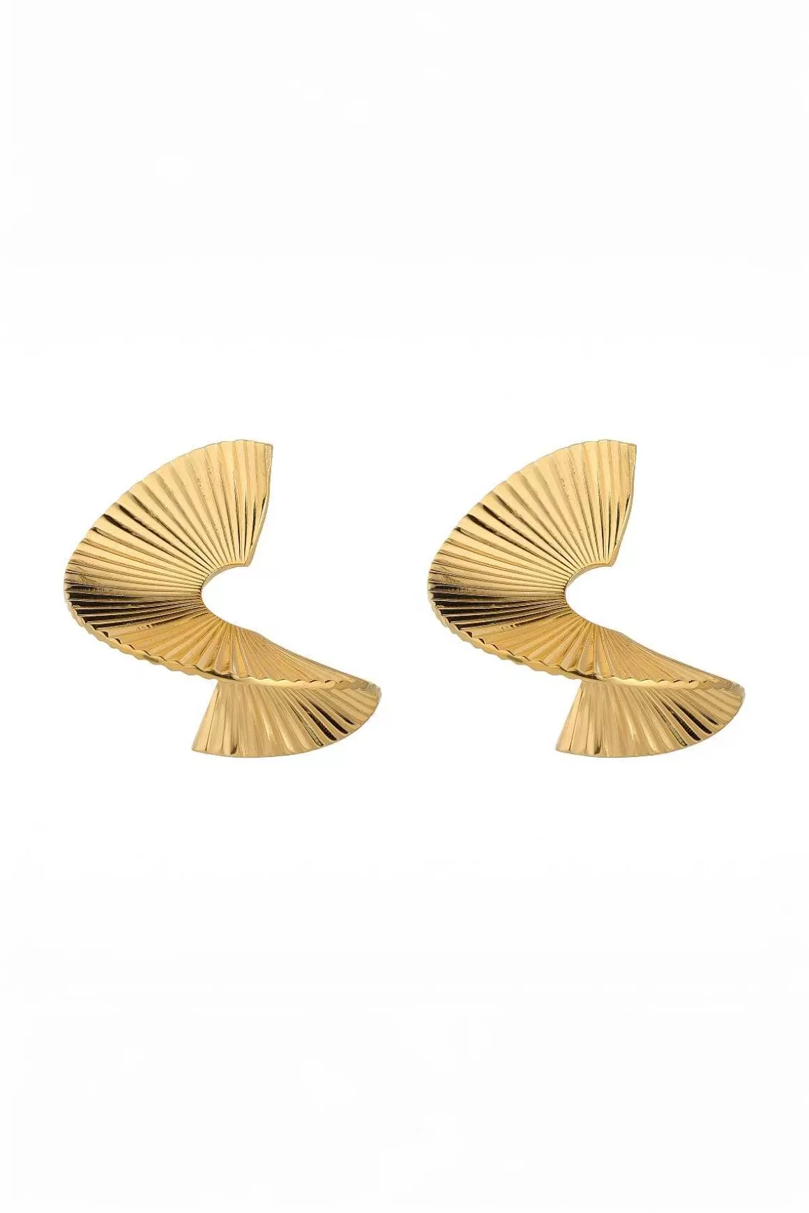 Knight & Day Spiral Gold Hoops Clearance