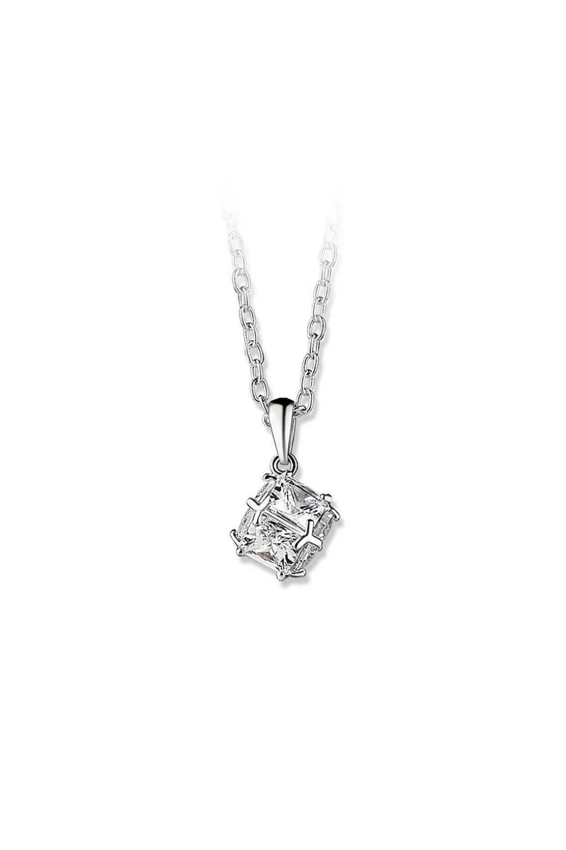 Newbridge Silverware Jewellery Square Drop Necklace Best Sale