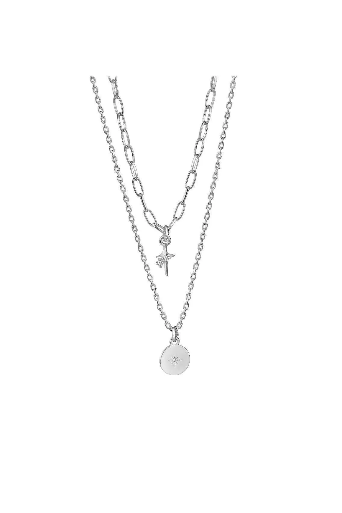 Newbridge Silverware Jewellery Star Double Chain Pendant Cheap