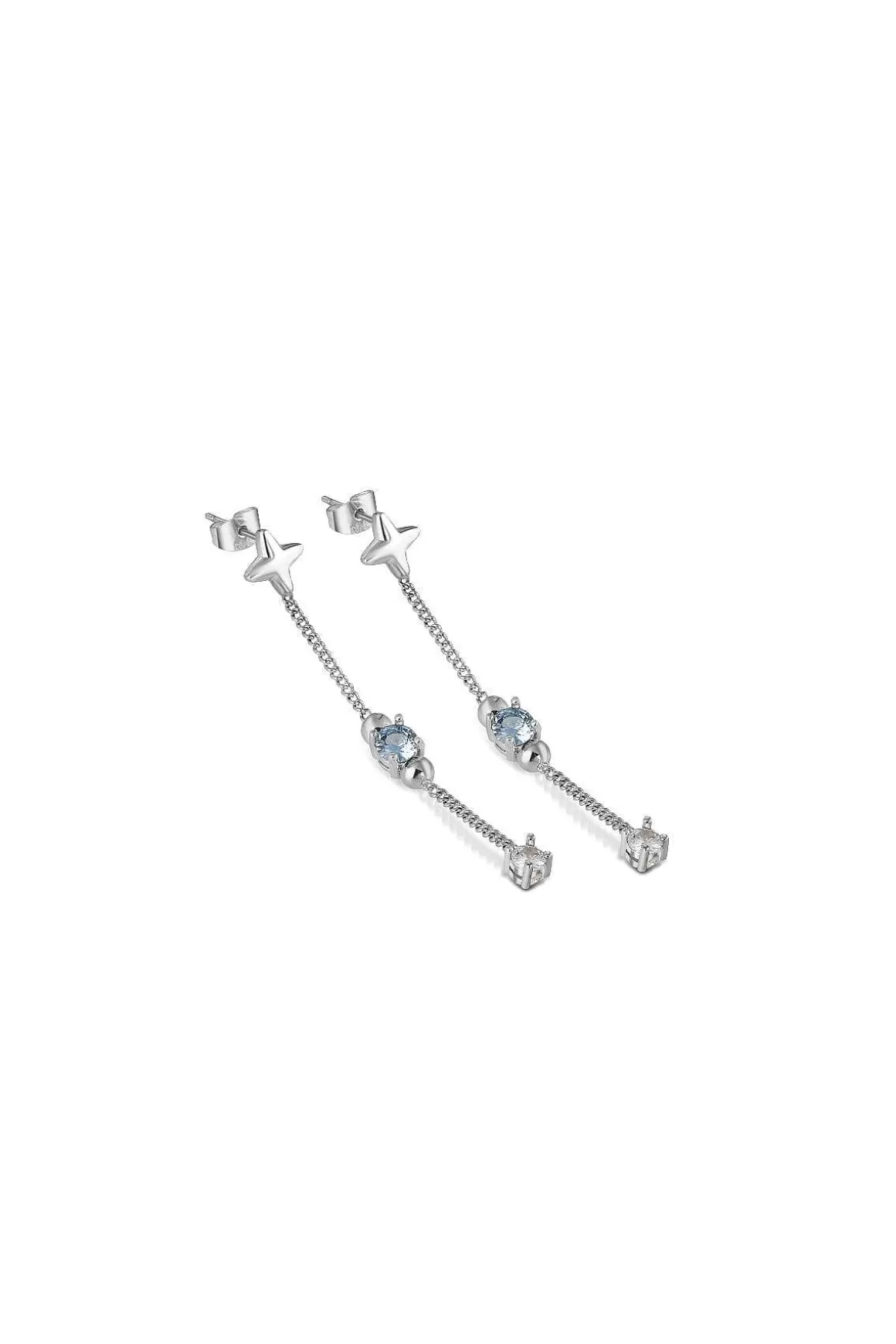 Newbridge Silverware Jewellery Star Earrings With Blue Stones Best