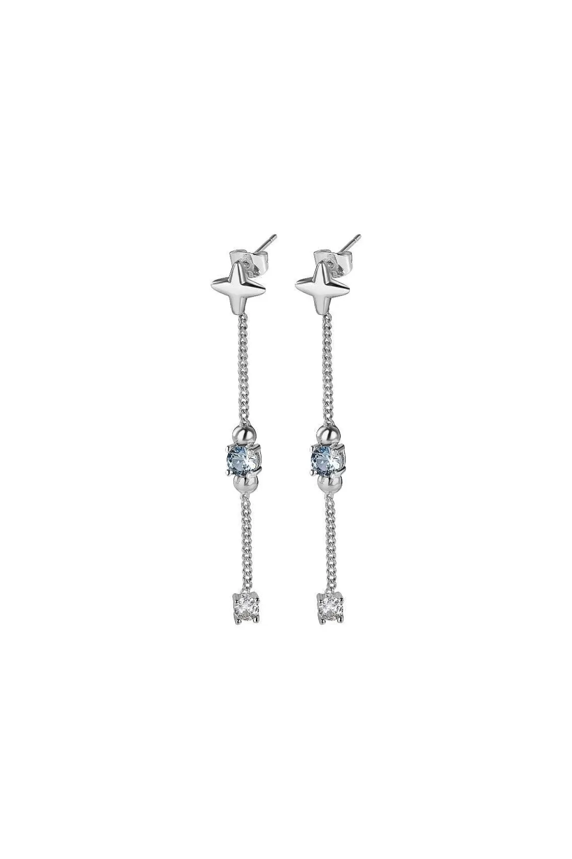 Newbridge Silverware Jewellery Star Earrings With Blue Stones Best