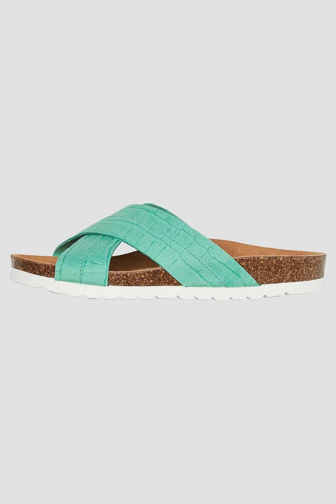 Vero Moda Stina Leather Sandals In Green Best Sale