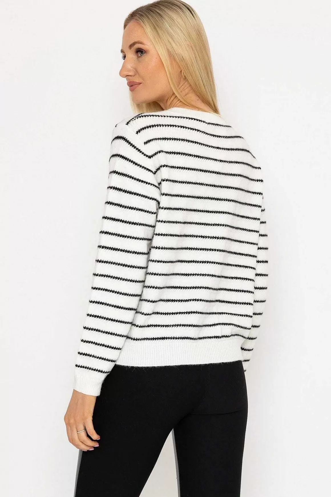 J'aime la Vie Stripe Cardigan In Mono Sale