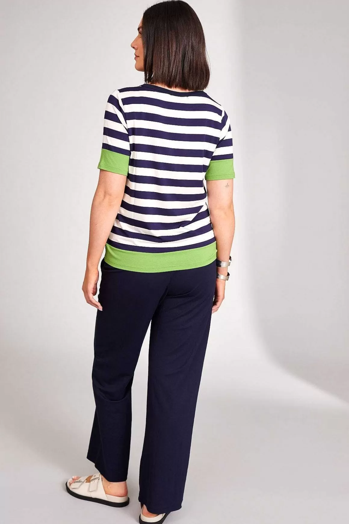 Peruzzi Stripe T-Shirt In Navy Outlet