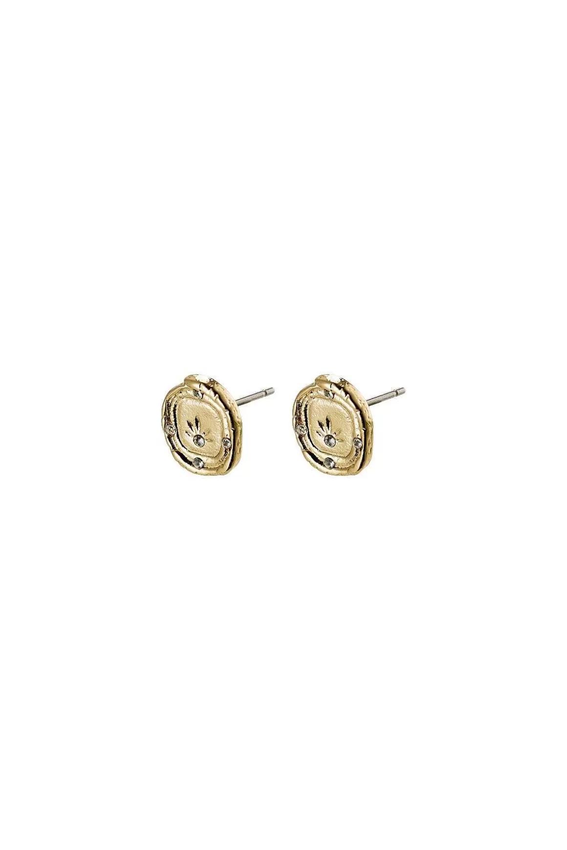 Pilgrim Sun Motif Earrings In Gold Discount