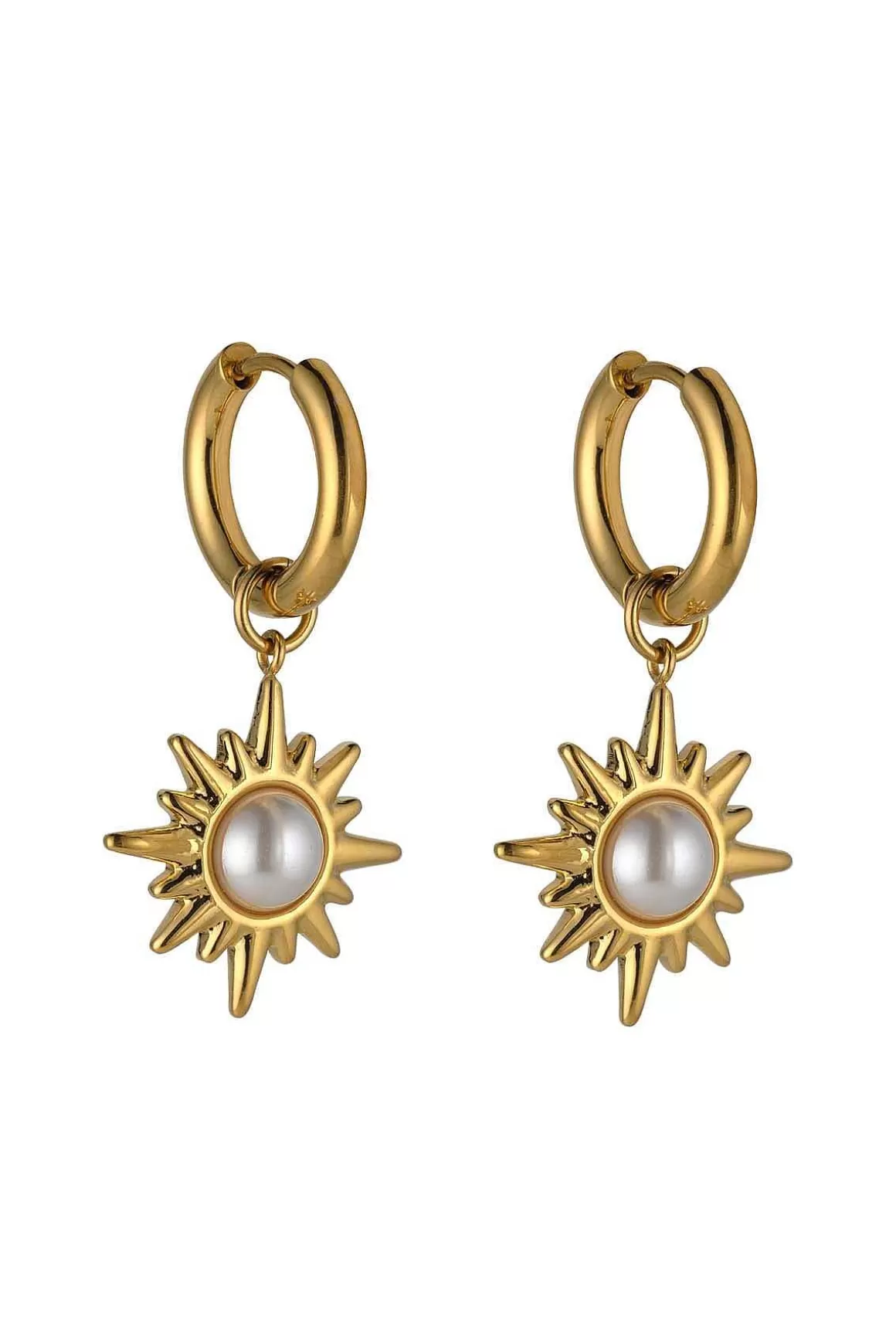 Knight & Day Sunburst Gold Drop Earrings Shop