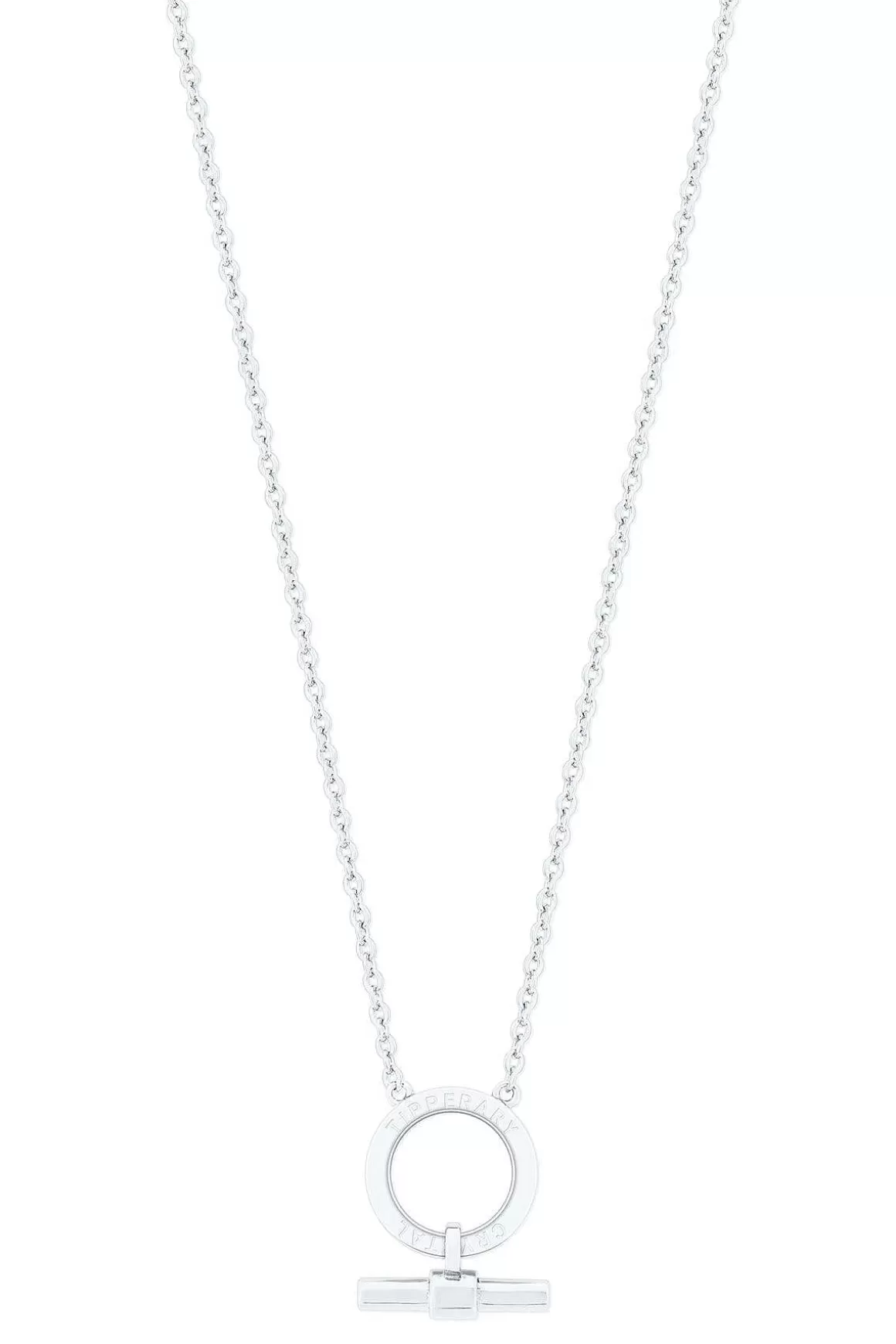 Tipperary Crystal Jewellery T-Bar Circle Pendant In Silver Sale