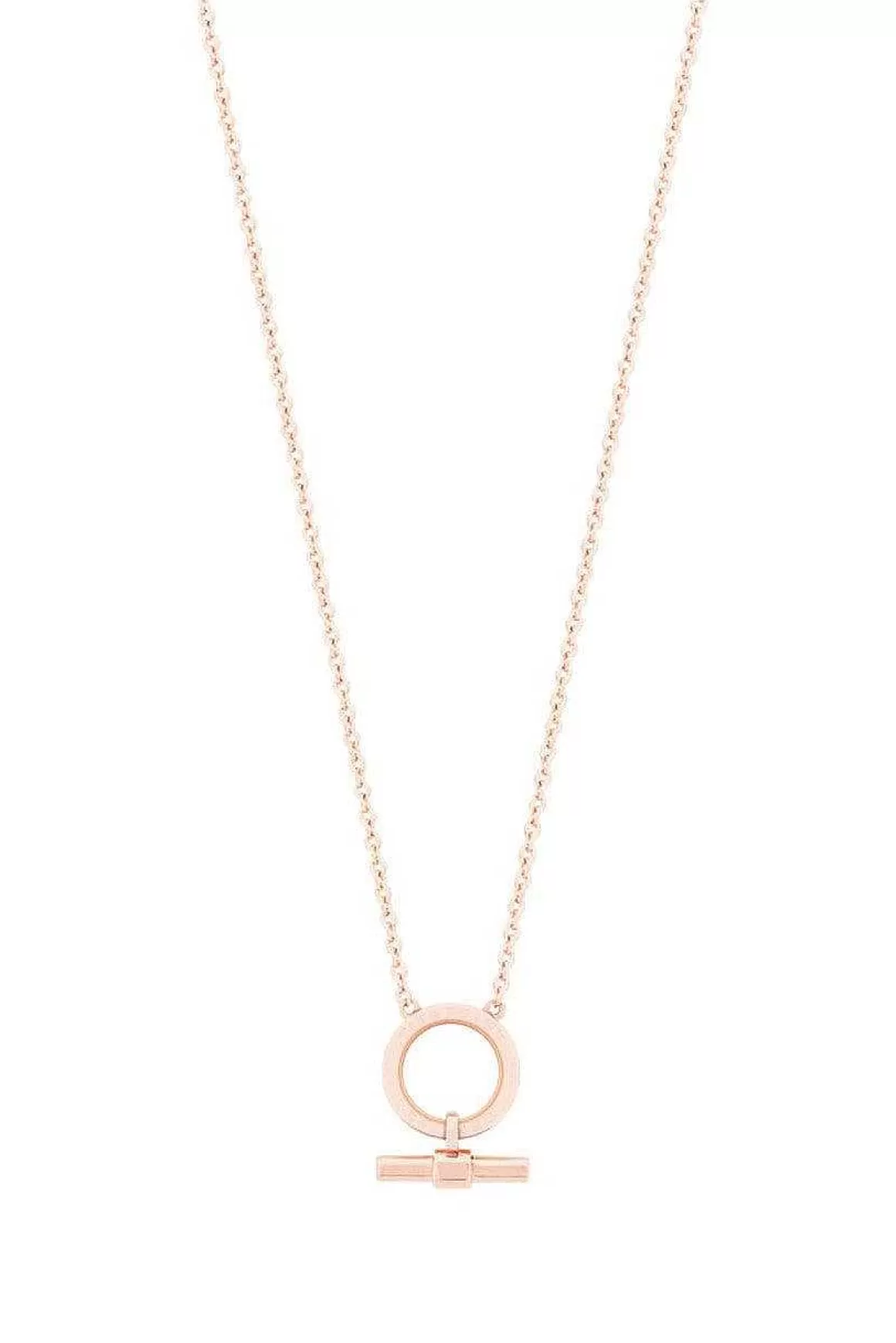 Tipperary Crystal Jewellery T-Bar Circle-Bar Pendant In Rose Gold Fashion