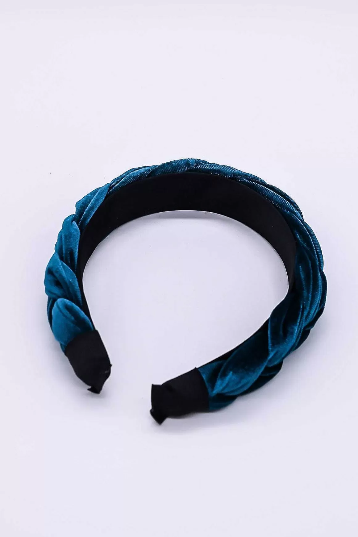 SOUL Accessories Teal Velvet Plaited Hairband Flash Sale