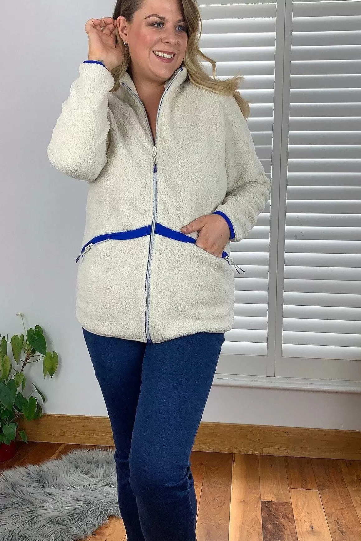 Ulla Popken Teddy Fleece Jacket Store