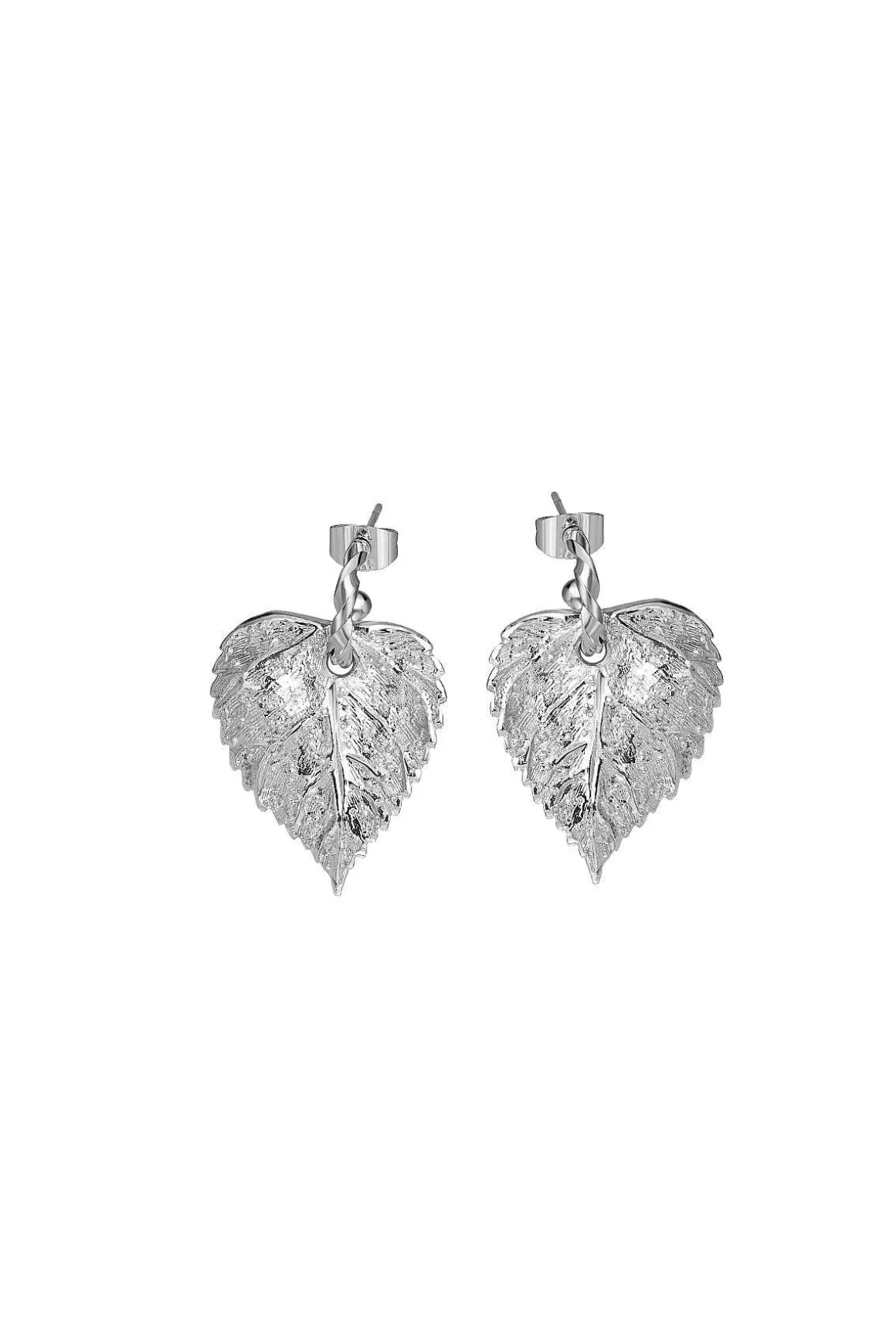 Newbridge Silverware Jewellery Textured Leaf Earrings Sale