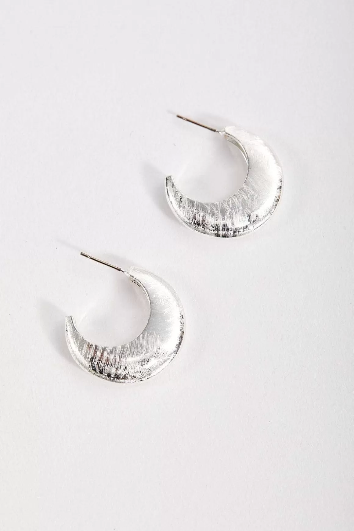 Soul Jewellery Textured Open Hoop Earrings Cheap