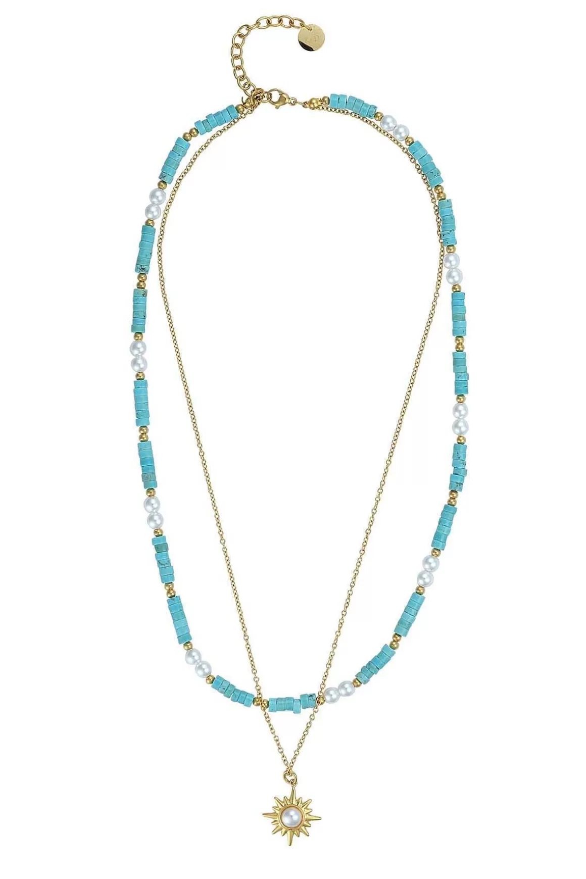 Knight & Day Turquoise Layered Necklace Outlet