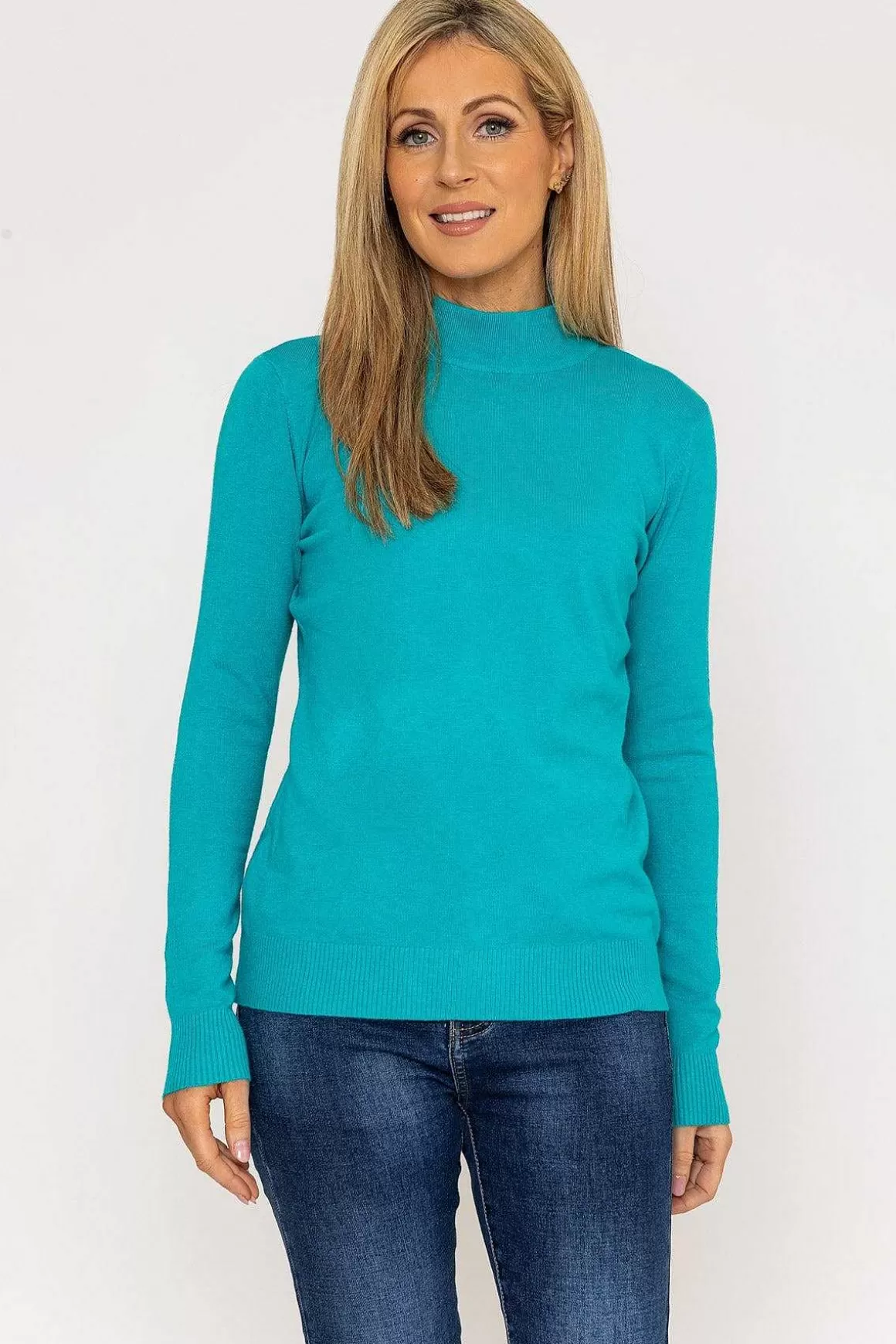 J'aime la Vie Turtleneck Knit In Aqua Fashion