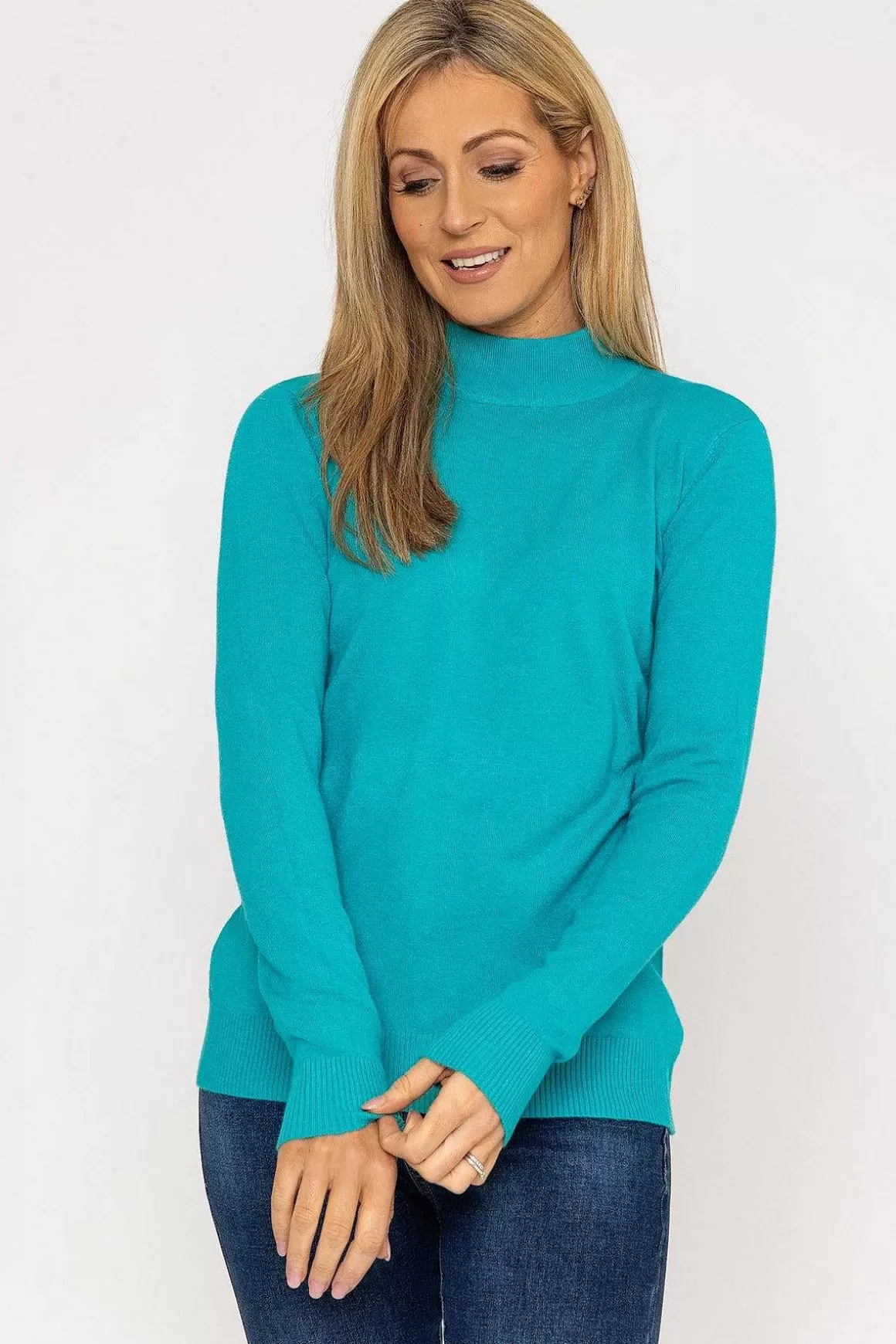 J'aime la Vie Turtleneck Knit In Aqua Fashion