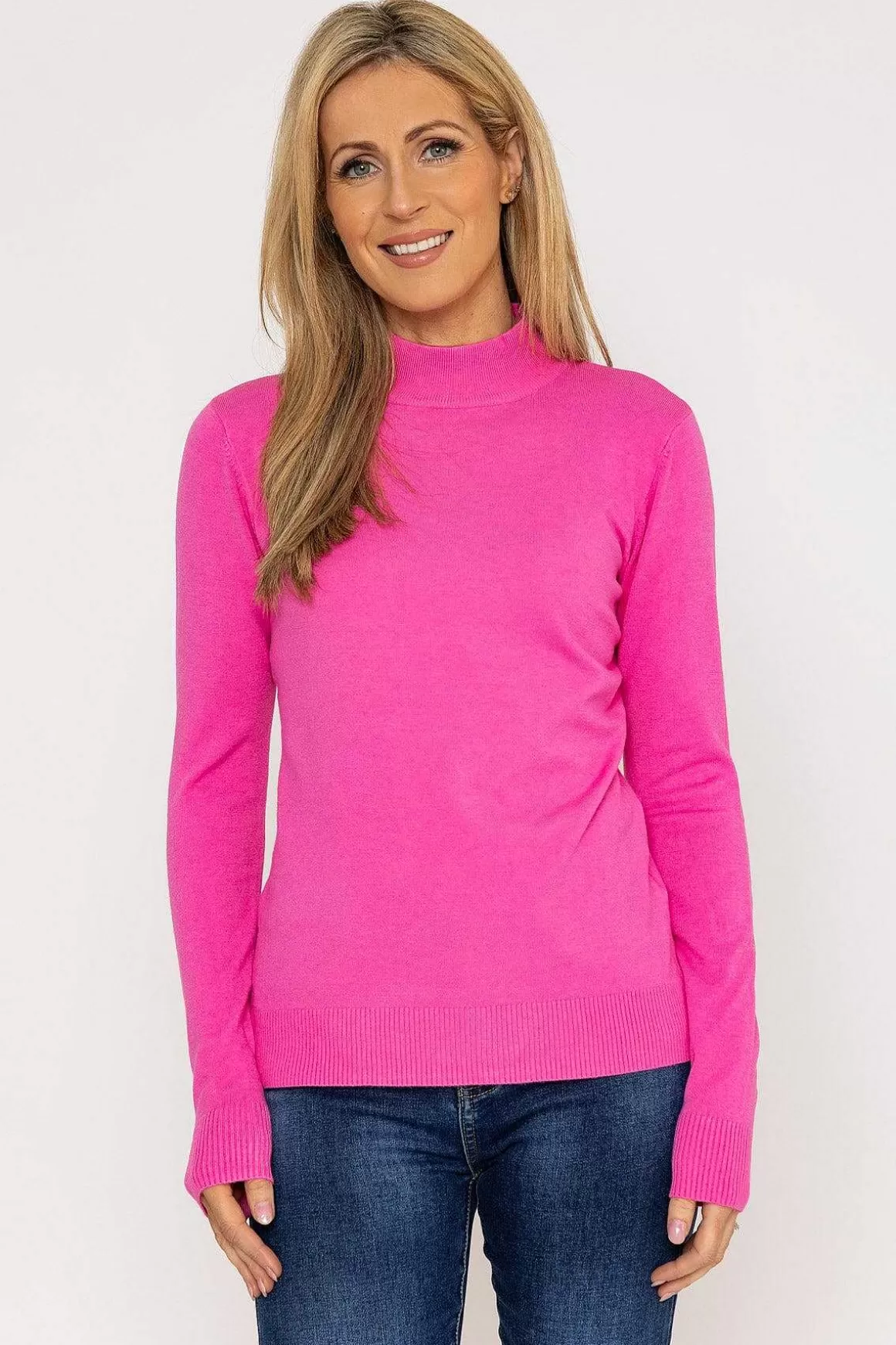 J'aime la Vie Turtleneck Knit In Fluo Pink Cheap