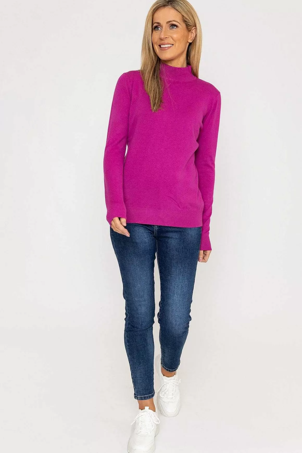 J'aime la Vie Turtleneck Knit In Magenta Store