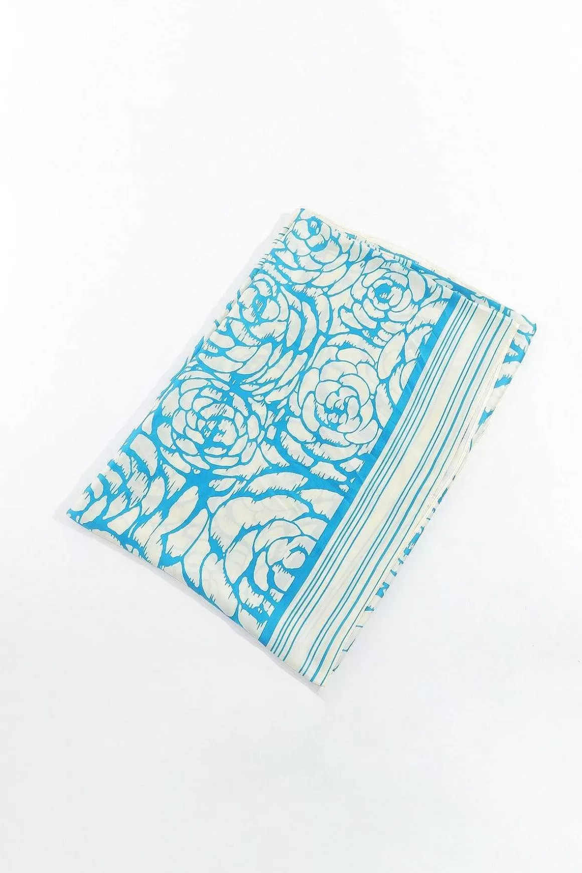 SOUL Accessories Two Tone Floral Scarf In Blue Flash Sale