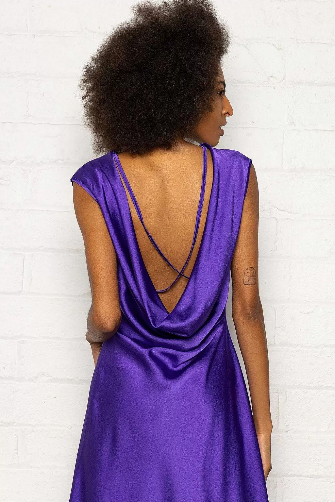 Pala D'oro Sport Vanessa Midi Dress In Purple Sale