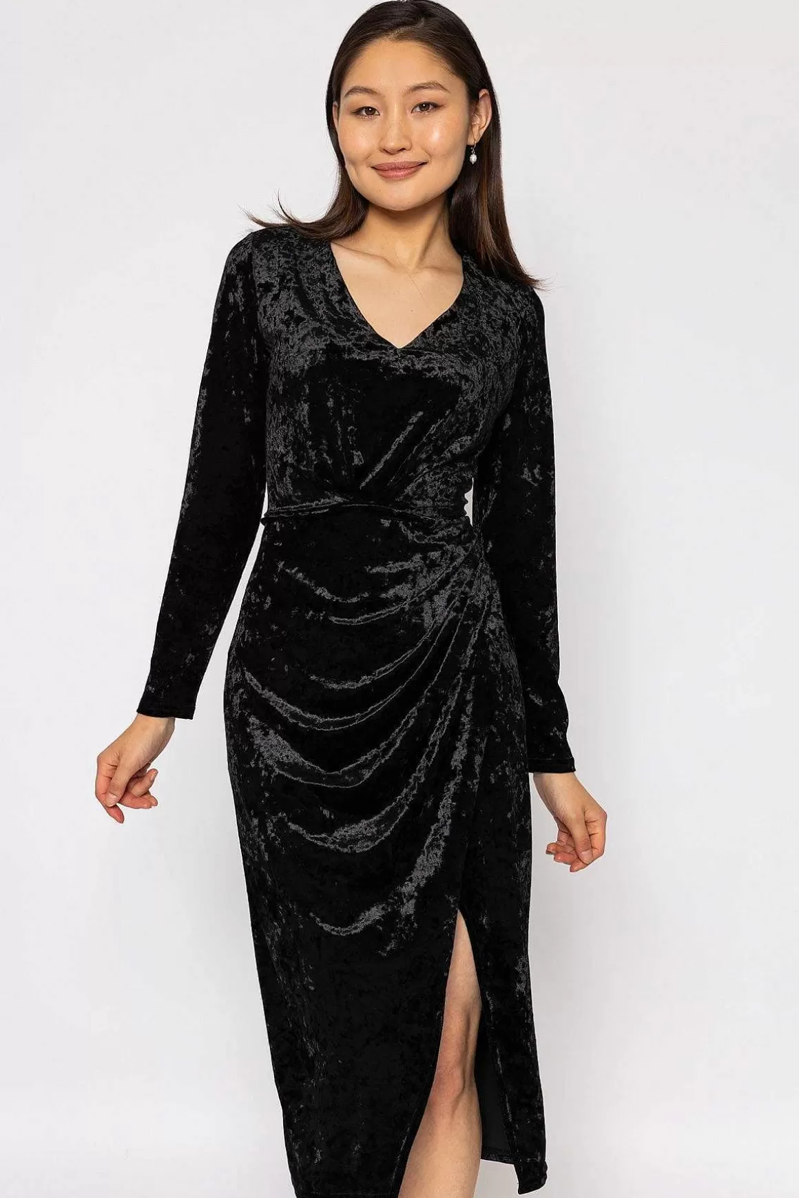 J'aime la Vie Velour Taylor Dress In Black Shop