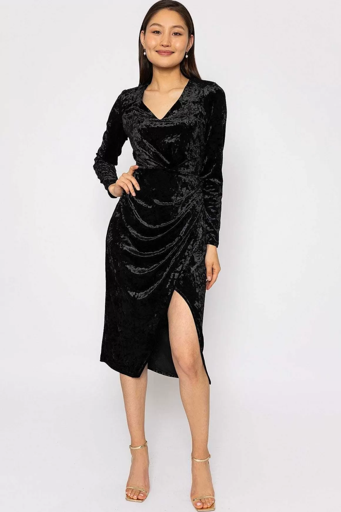 J'aime la Vie Velour Taylor Dress In Black Shop