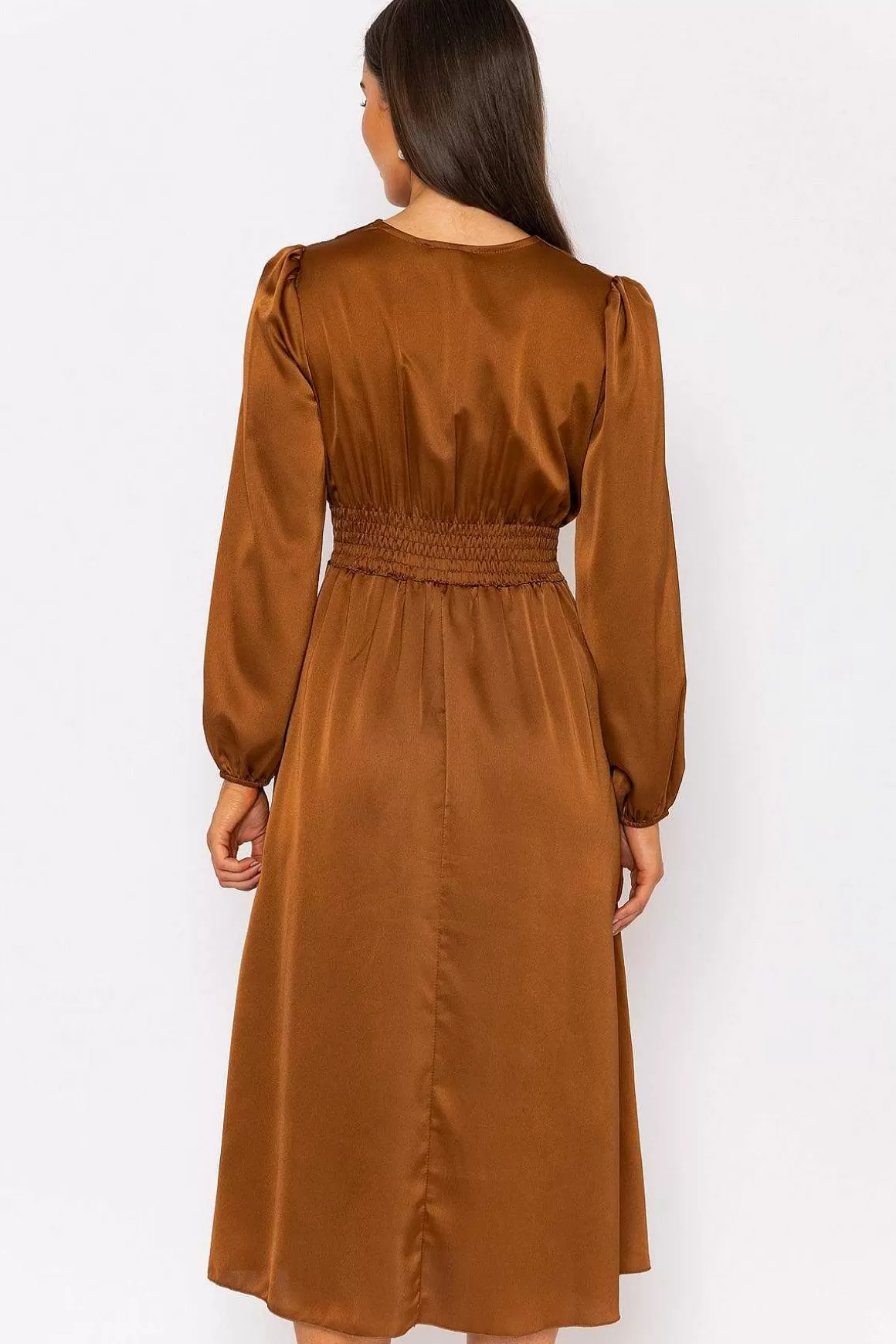 Pala D'oro Veronica Midi Dress In Copper Sale