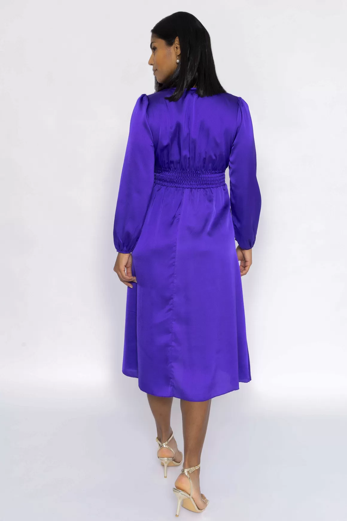 Pala D'oro Veronica Midi Dress In Purple Cheap