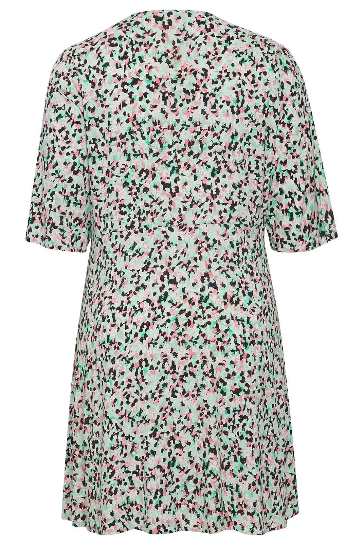 Simple Wish Viscose Dress In Green Print Shop