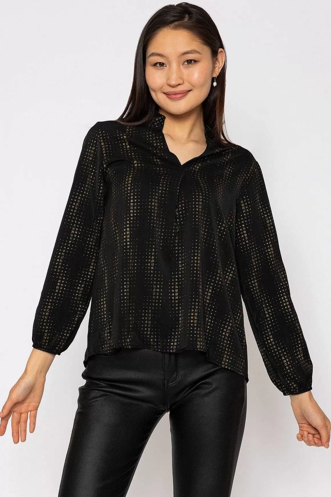 Pala D'oro V-Neck Top In Black Best