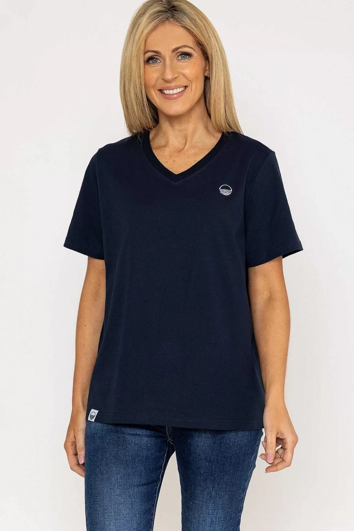 West Quay V-Neck T-Shirt In Navy Best