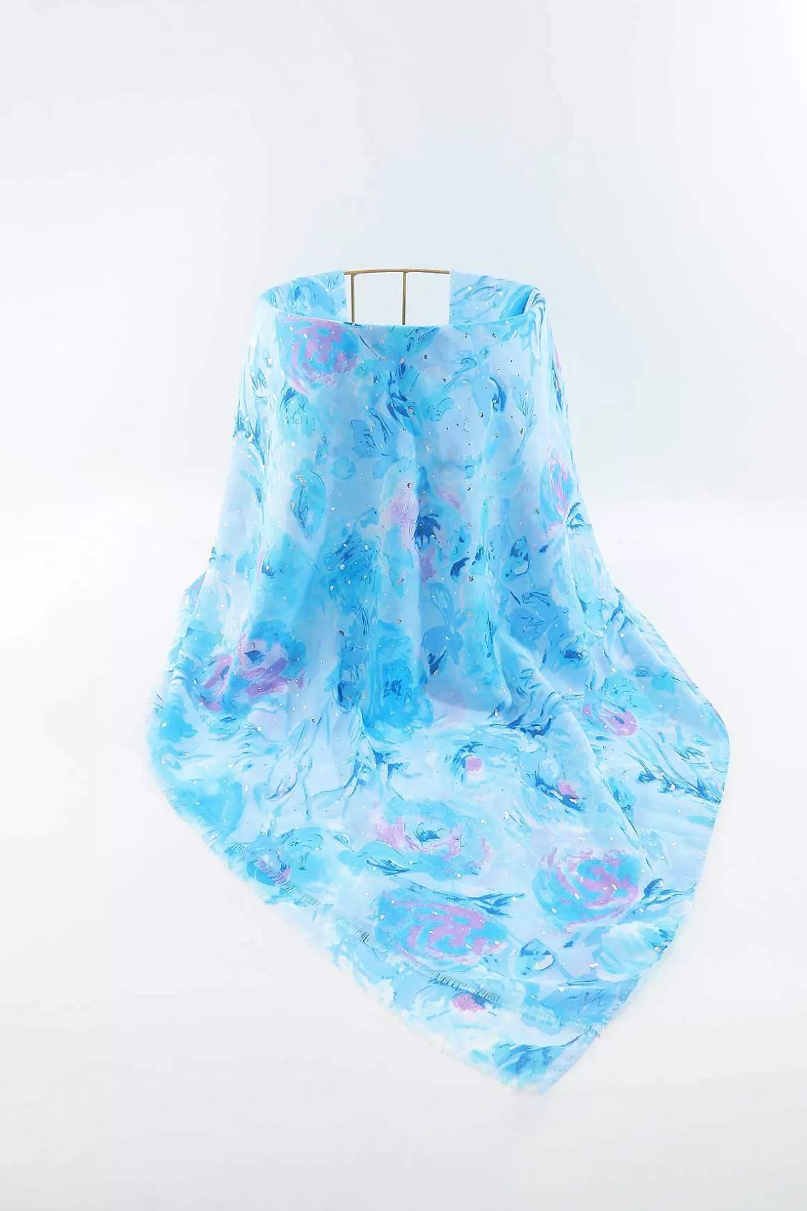 SOUL Accessories Watercolour Rose Scarf In Blue Outlet