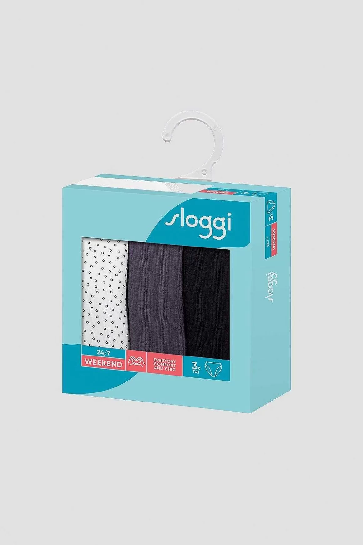 Sloggi Weekend Brief 3 Pack In Black Best Sale