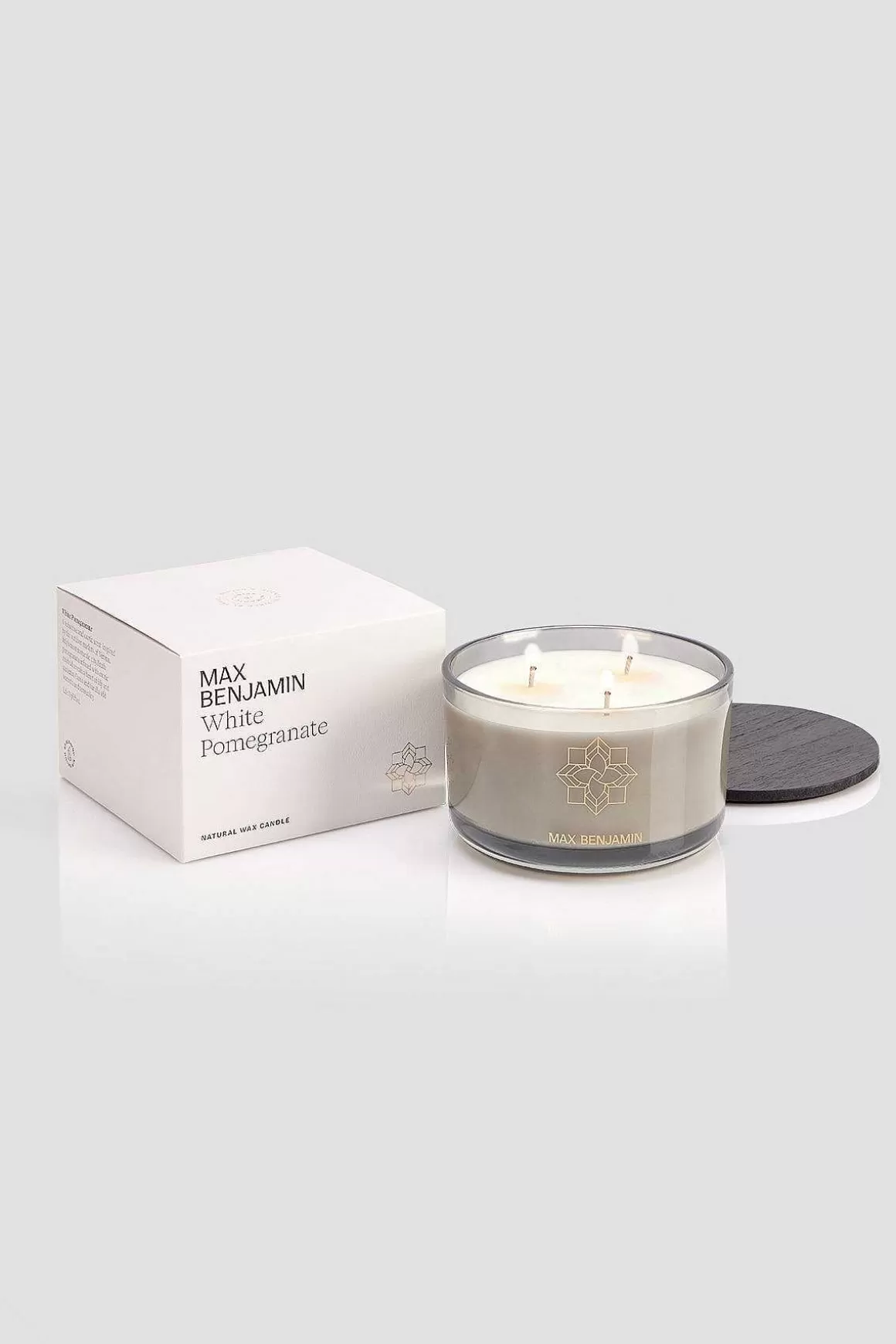 Max Benjamin White Pomegranate 3 Wick Luxury Candle Clearance