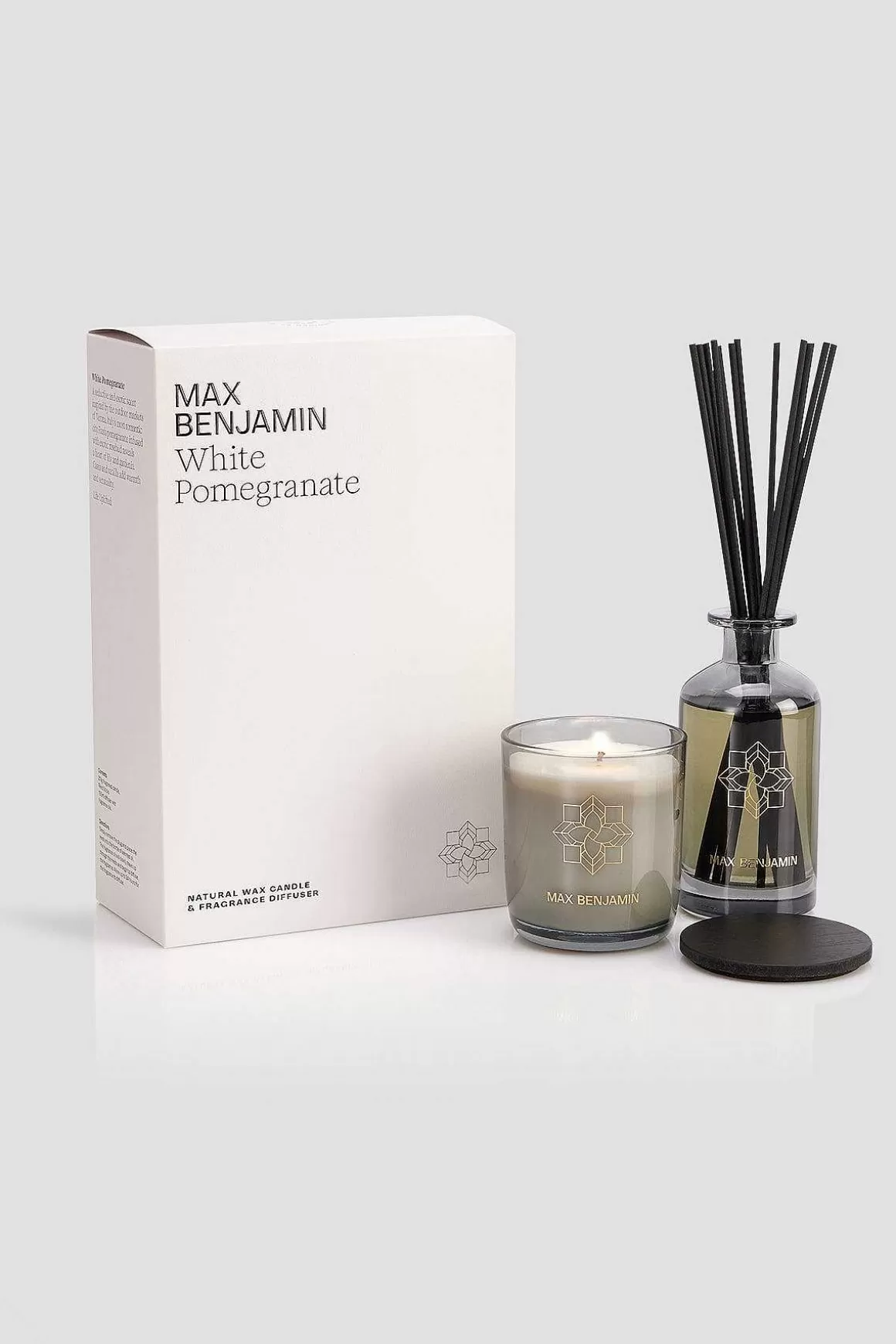 Max Benjamin White Pomegranate Candle & Diffuser Gift Set Flash Sale