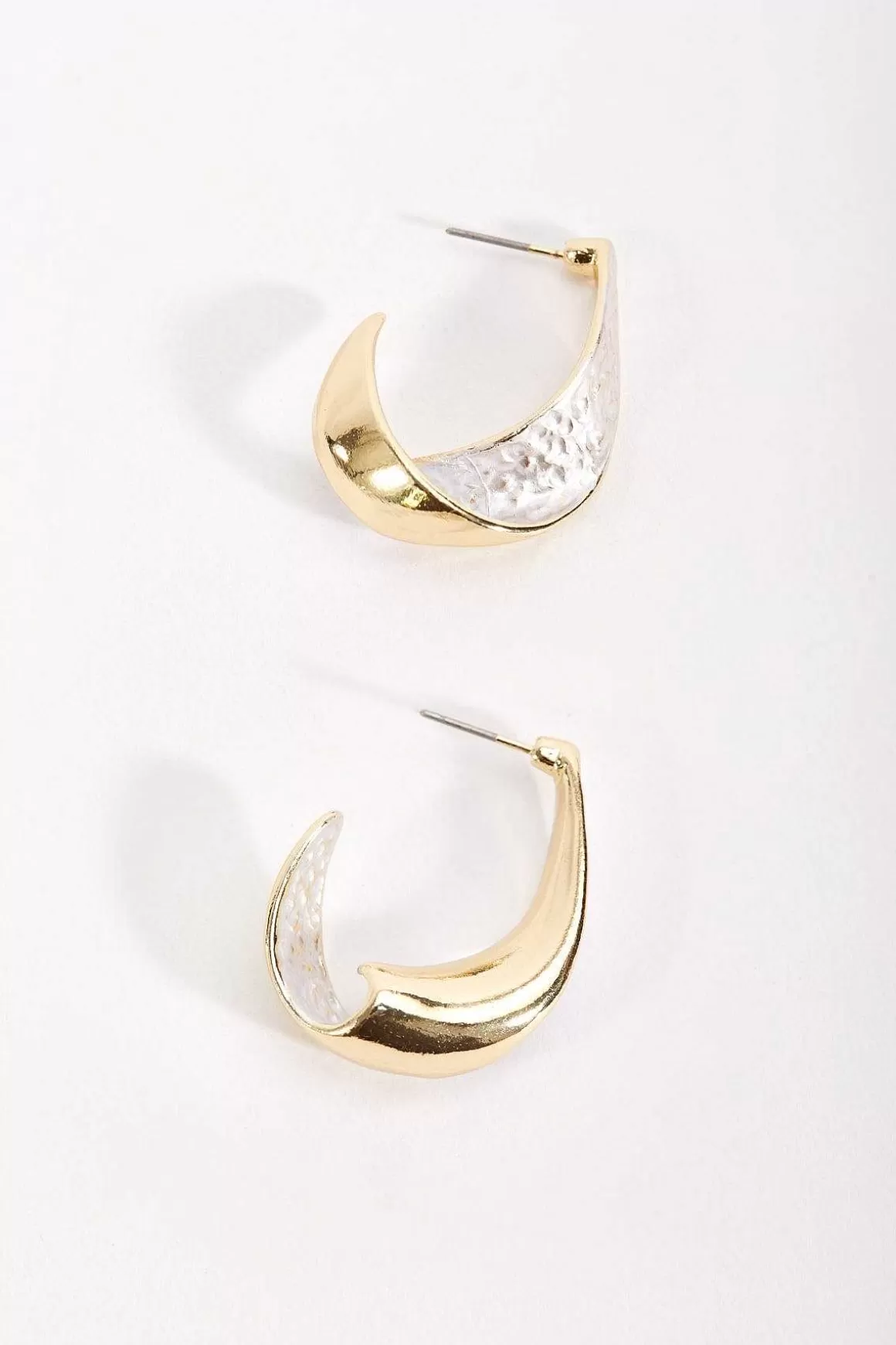 Joularie White Spiral Hoop Earrings Cheap