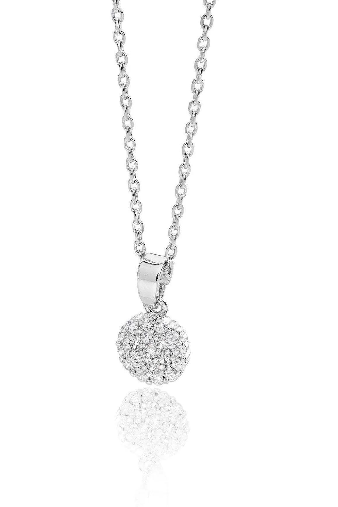 Tipperary Crystal Jewellery White Stone Disc Drop Pendant Best Sale