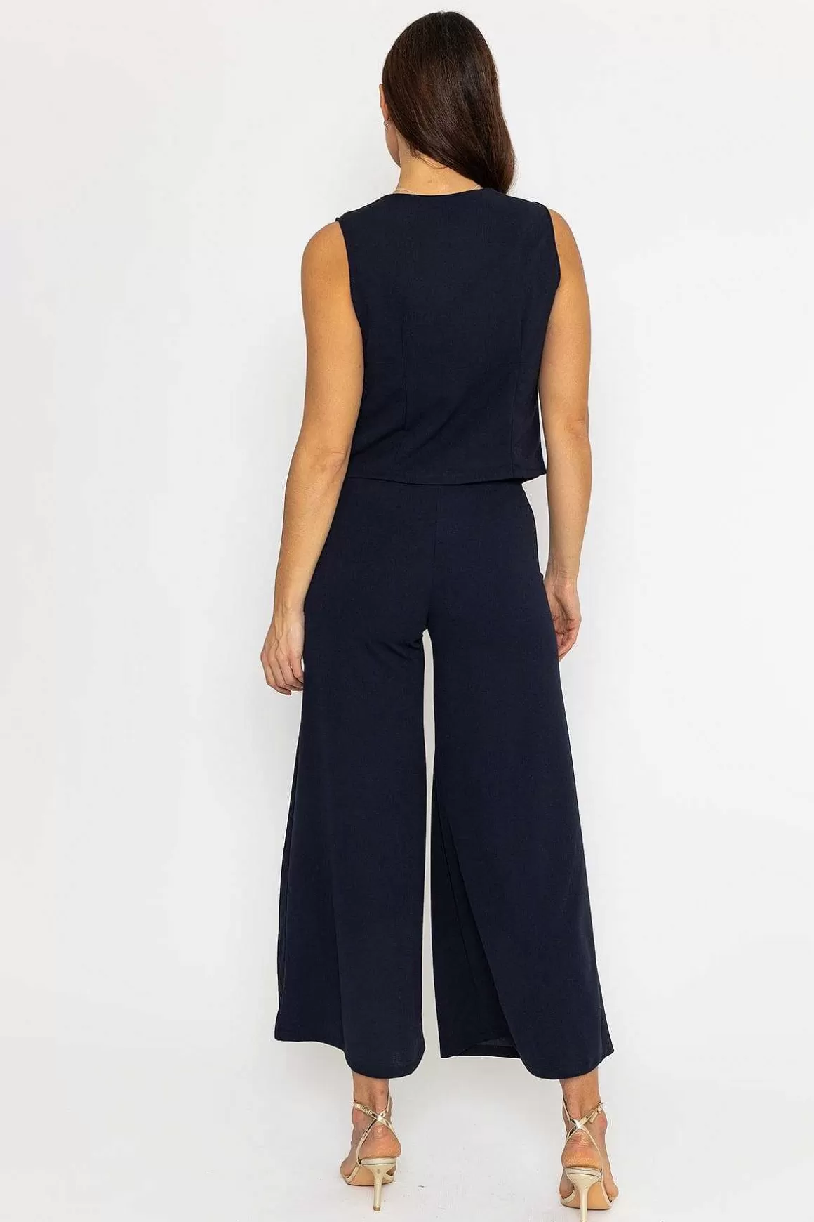 Pala D'oro Wide Leg Pants In Navy Clearance