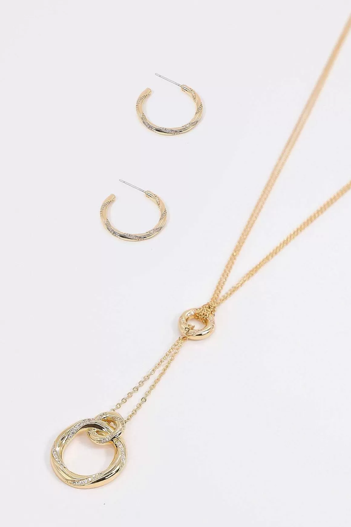 Joularie Wrapped Diamante Necklace In Gold Sale