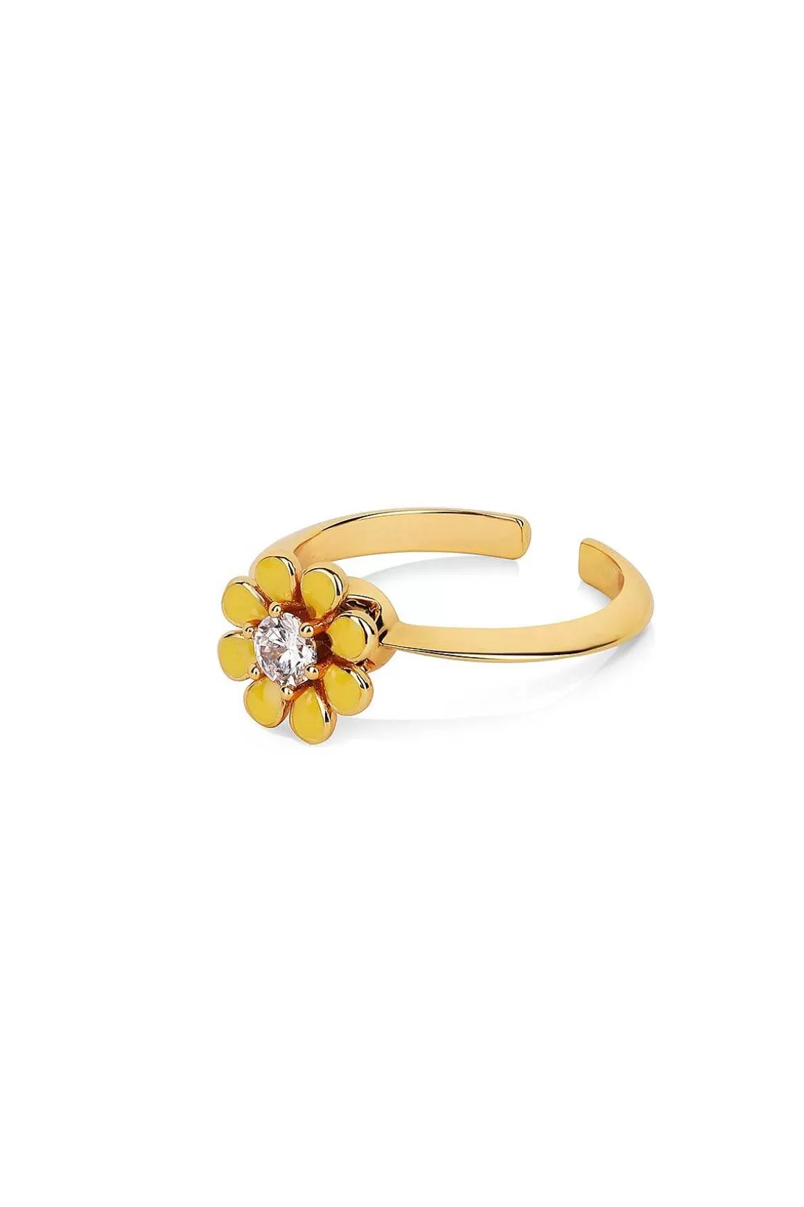 Newbridge Silverware Jewellery Yellow Flower Revolving Ring Best