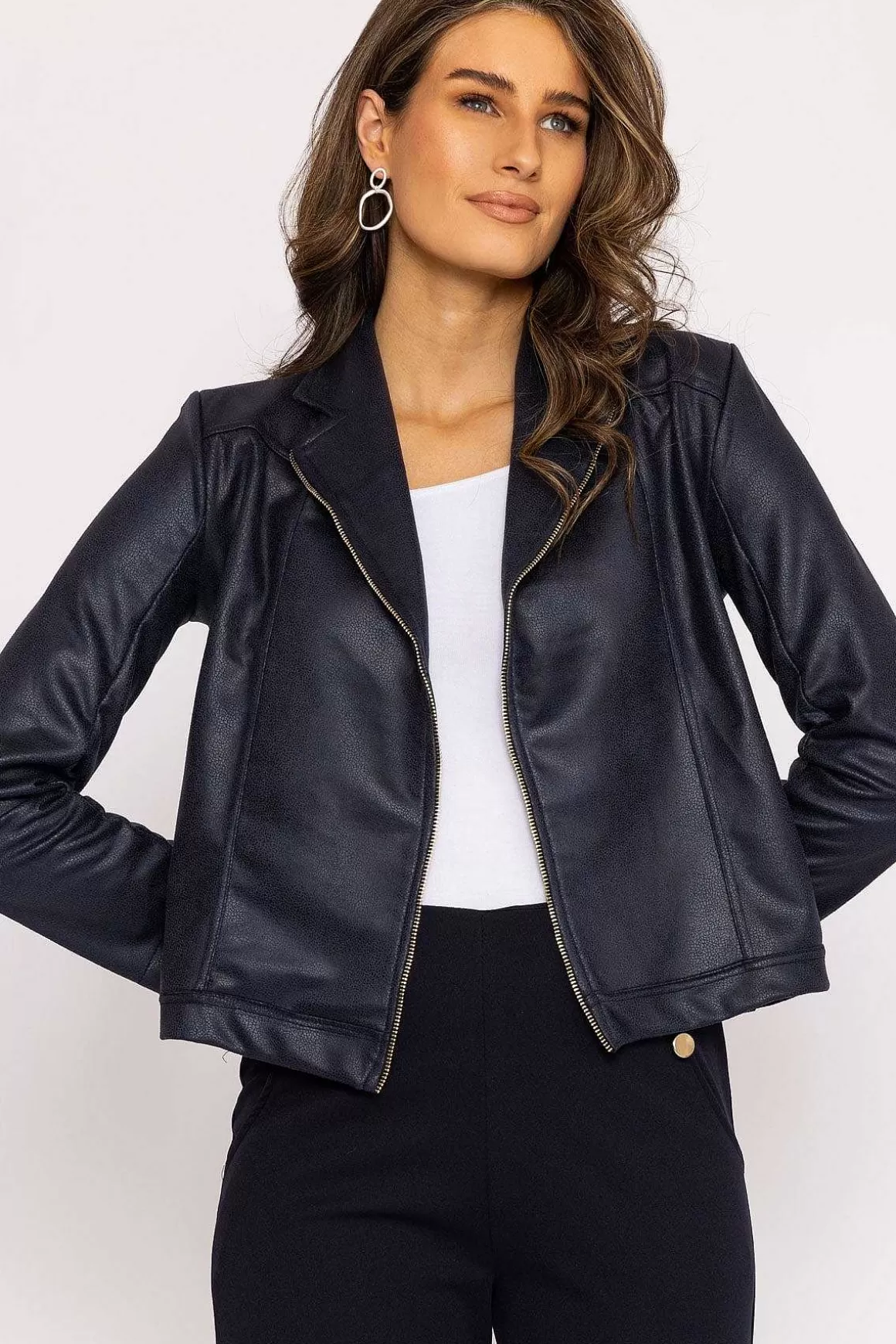 J'aime la Vie Zip Jacket In Navy Best Sale